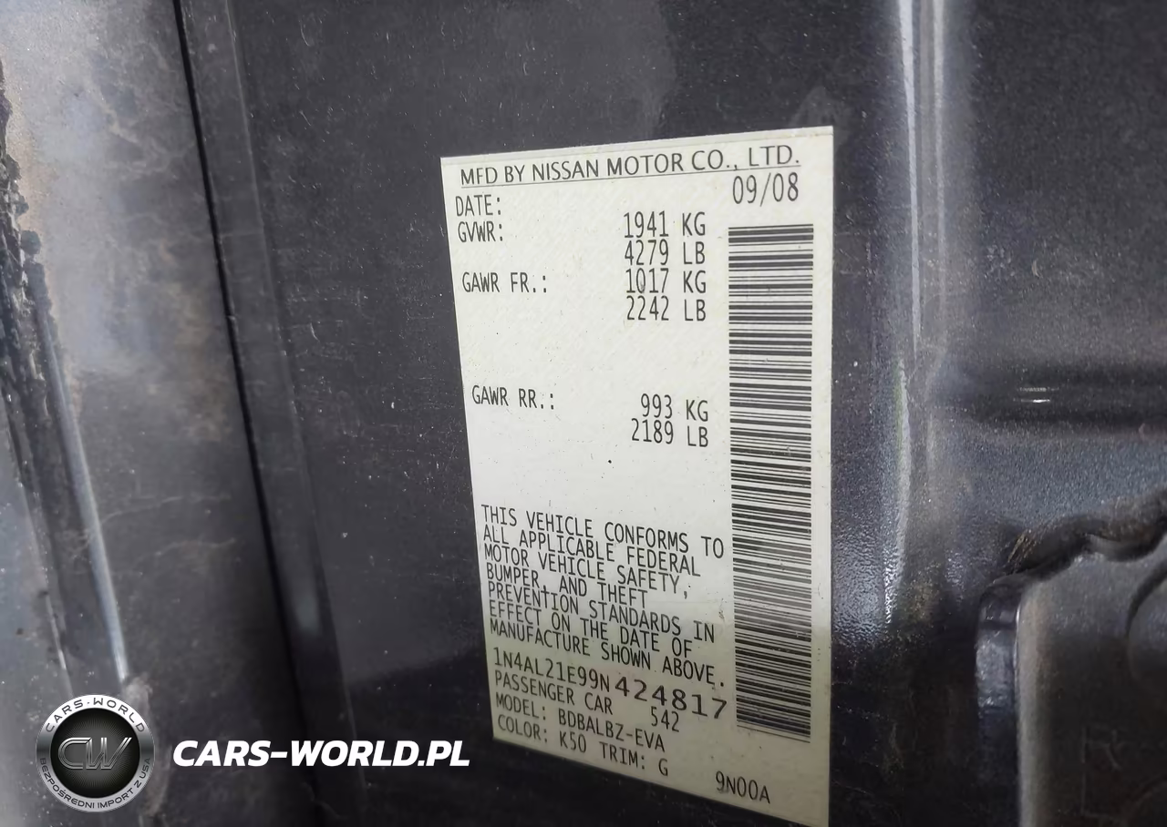 2009 Nissan Altima 2.5 S VIN:1N4AL21E99N424817 - 9