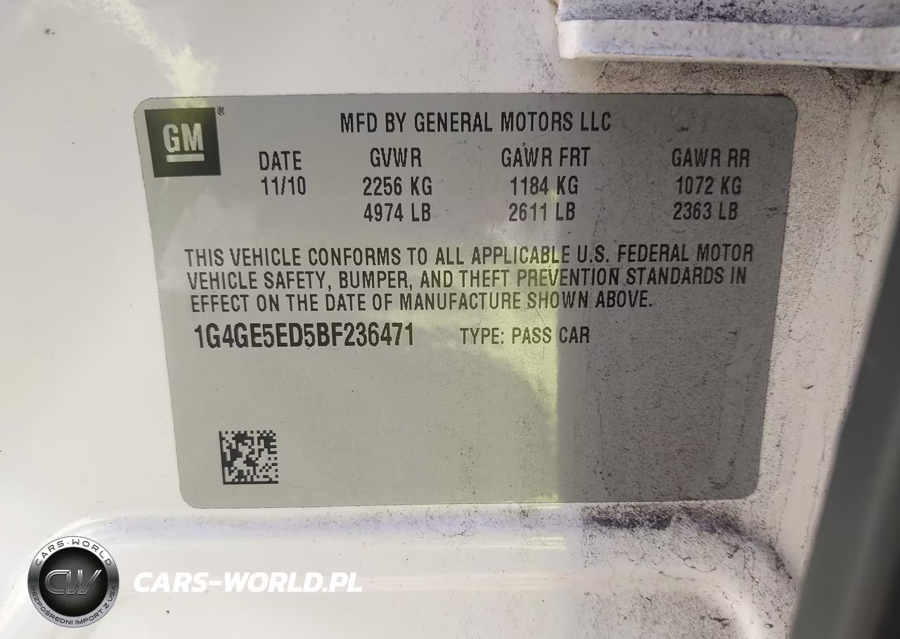 2011 Buick Lacrosse Cxs VIN:1G4GE5ED5BF236471 - 9