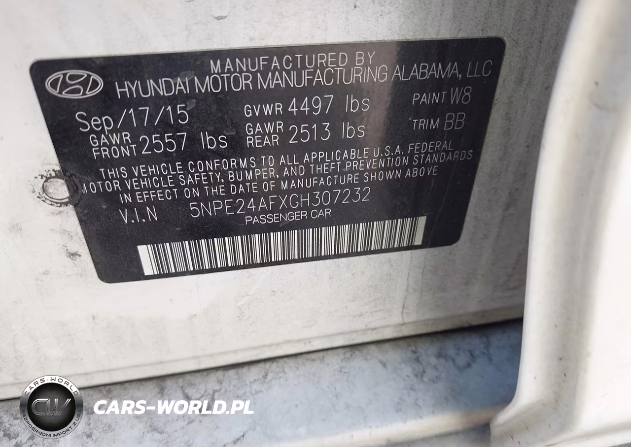 2016 Hyundai Sonata Se VIN:5NPE24AFXGH307232 - 9