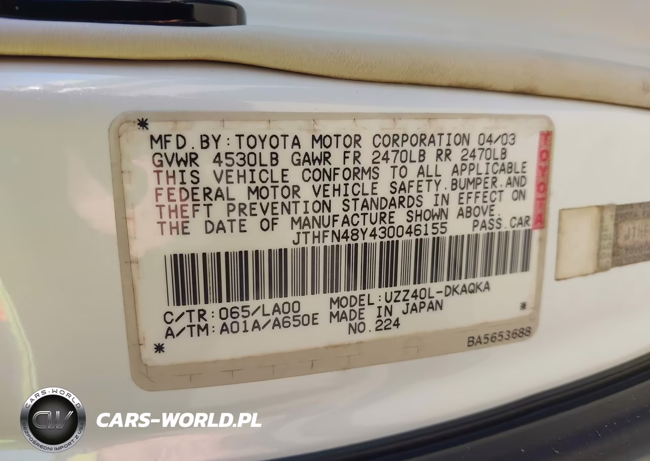 2003 Lexus Sc 430 VIN:JTHFN48Y430046155 - 9