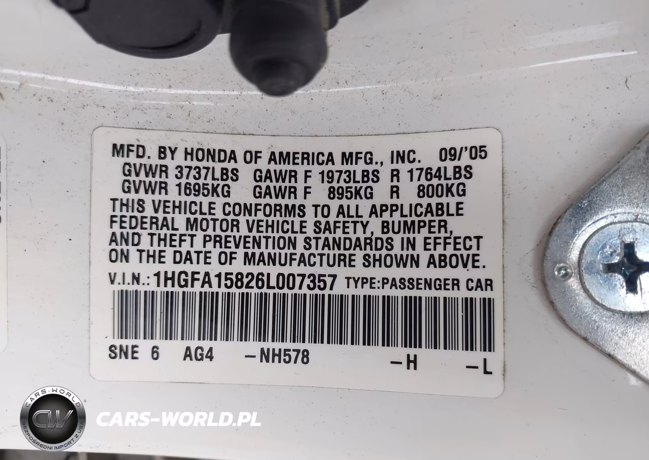 2006 Honda Civic Ex VIN:1HGFA15826L007357 - 9