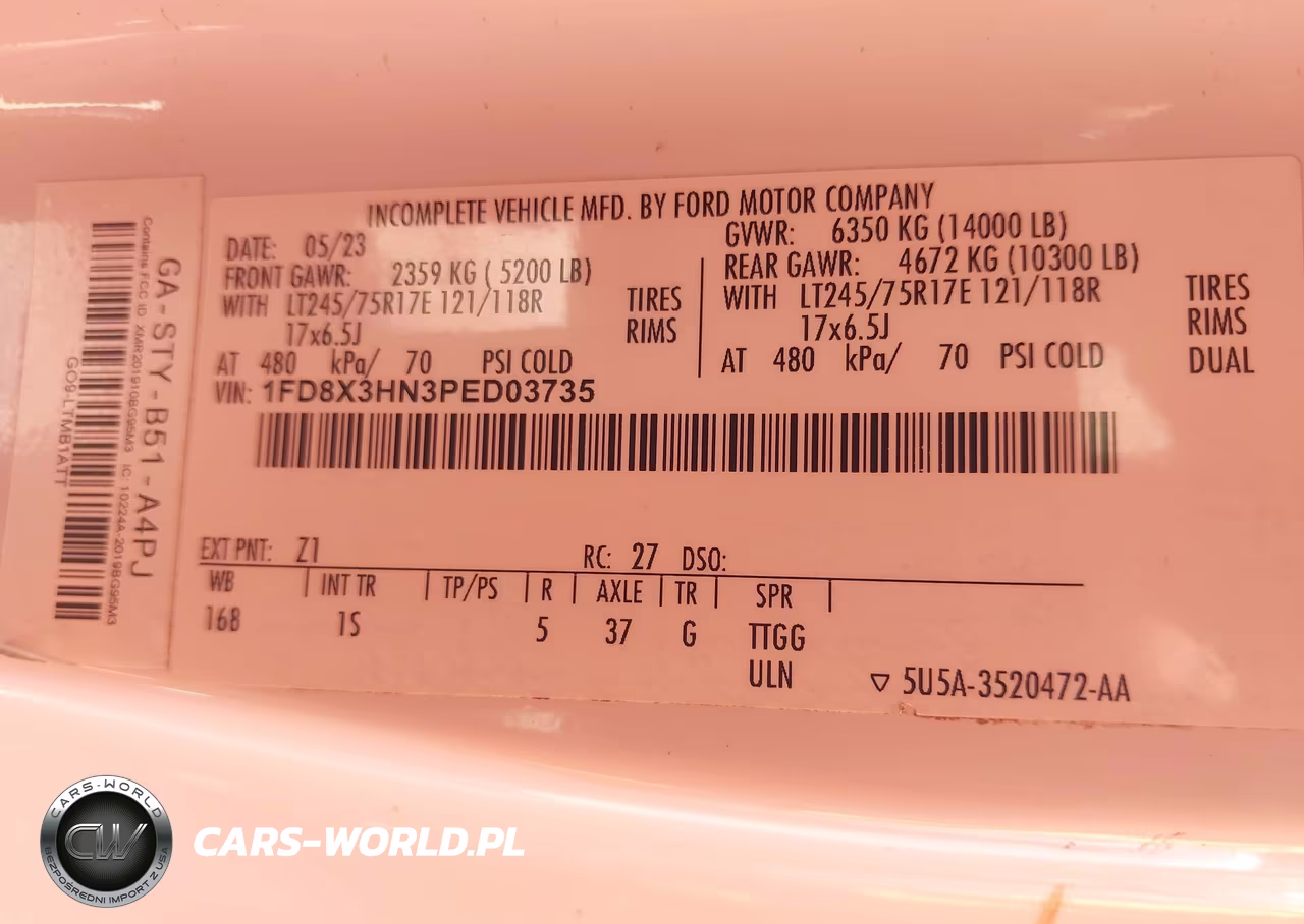 2023 Ford F-350 Chassis Xl VIN:1FD8X3HN3PED03735 - 8