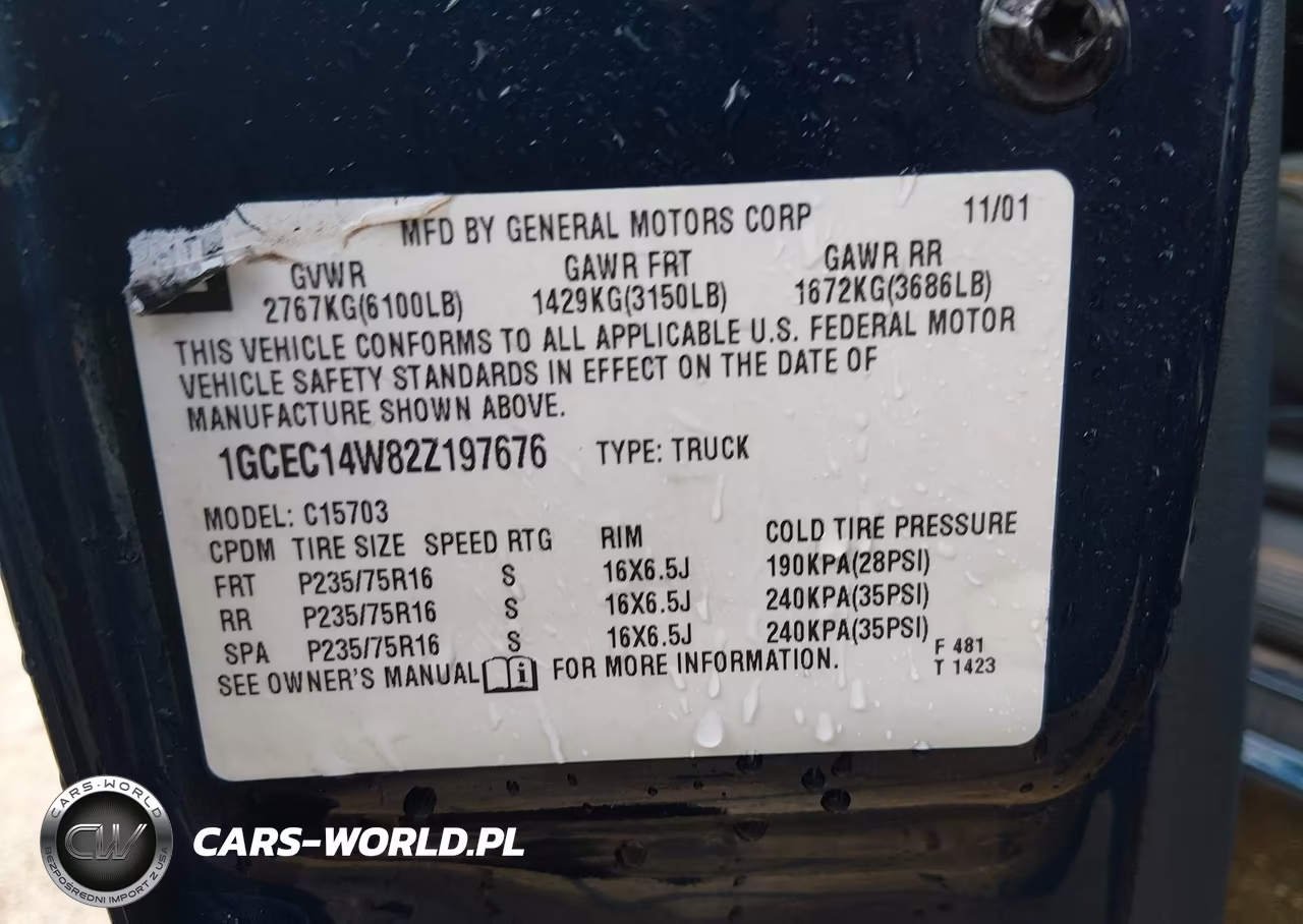 2002 Chevrolet Silverado 1500 VIN:1GCEC14W82Z197676 - 9