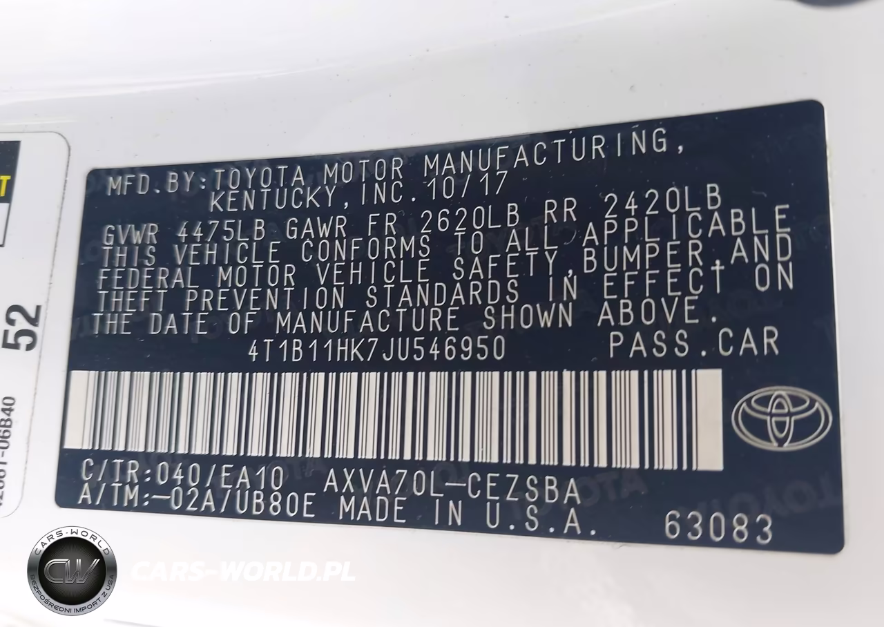 2018 Toyota Camry Se VIN:4T1B11HK7JU546950 - 9