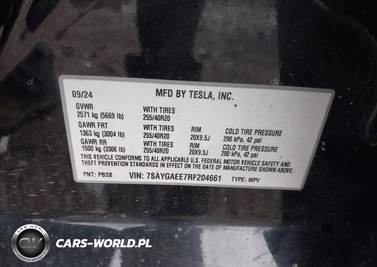 2024 Tesla Model Y Long Range Dual Motor All-Wheel Drive VIN:7SAYGAEE7RF204661 - 9