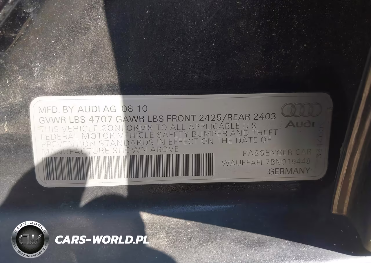 2011 Audi A4 2.0T Premium VIN:WAUEFAFL7BN019448 - 9