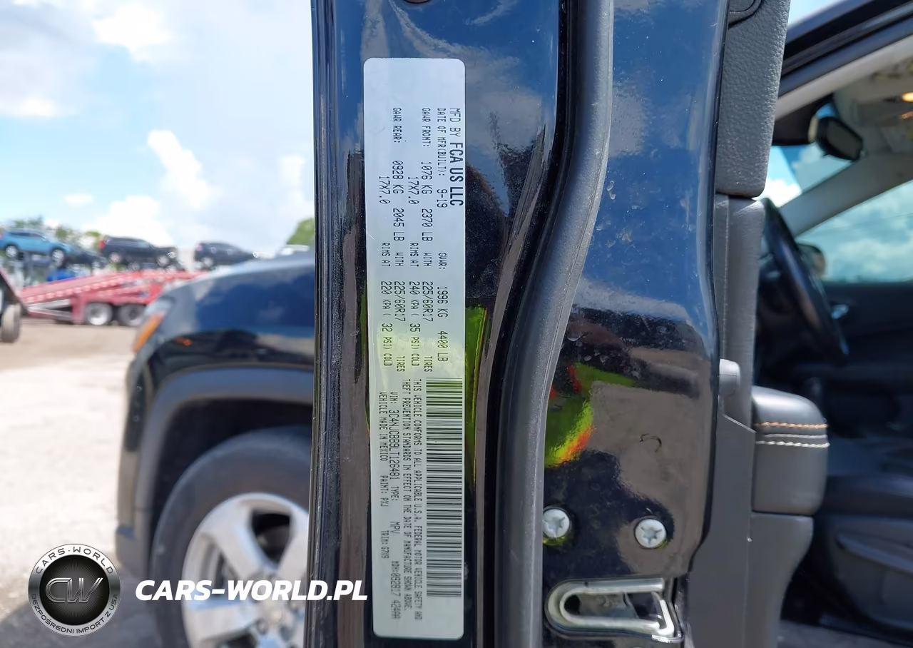 2020 Jeep Compass Latitude Fwd VIN:3C4NJCBB9LT126481 - 9