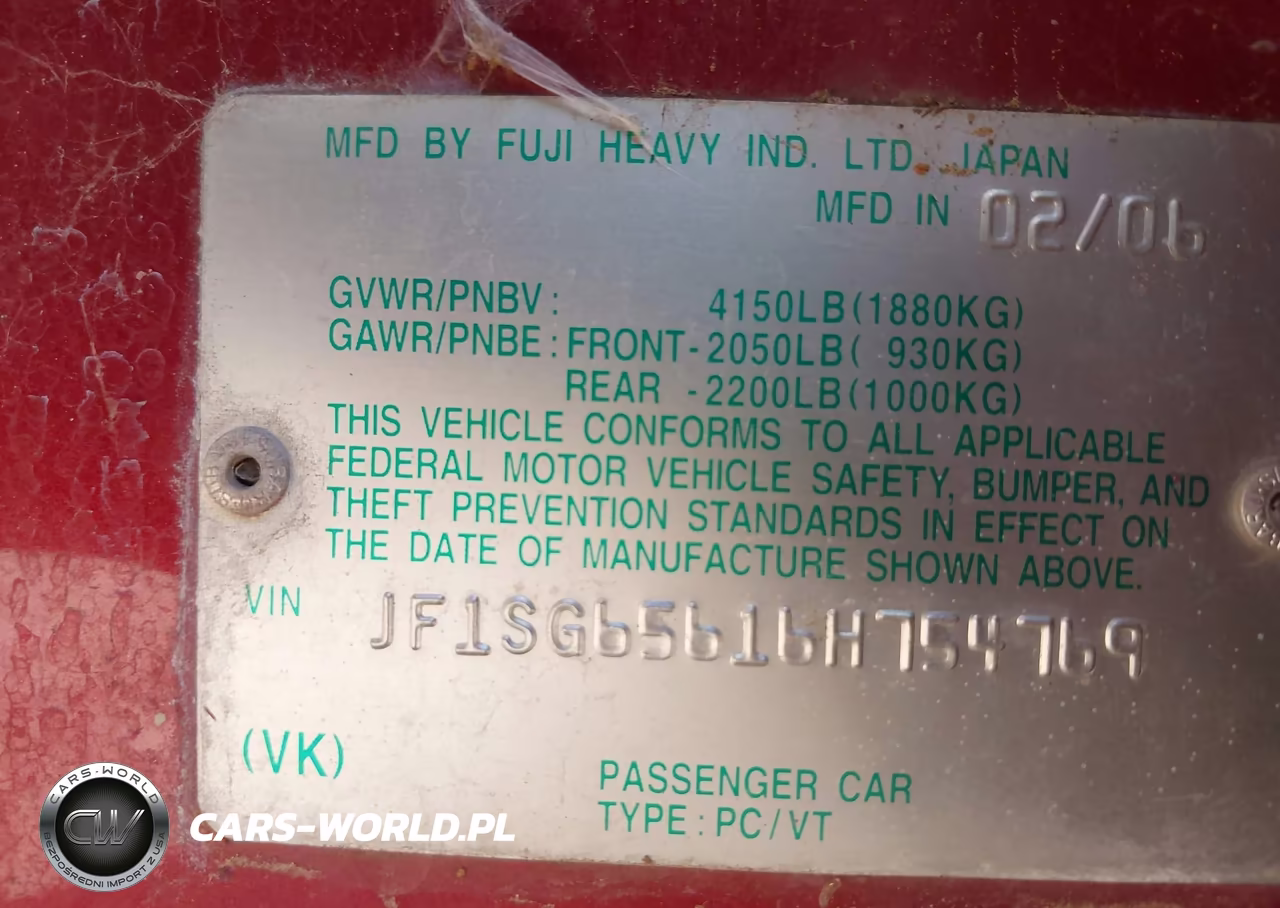2006 Subaru Forester 2.5X VIN:JF1SG65616H754769 - 9