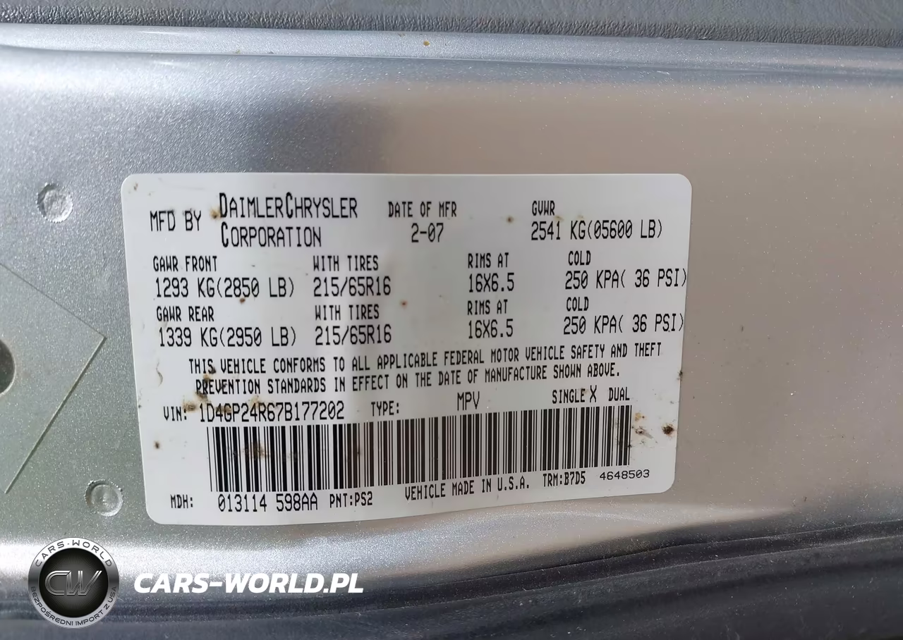 2007 Dodge Grand Caravan Se VIN:1D4GP24R67B177202 - 9