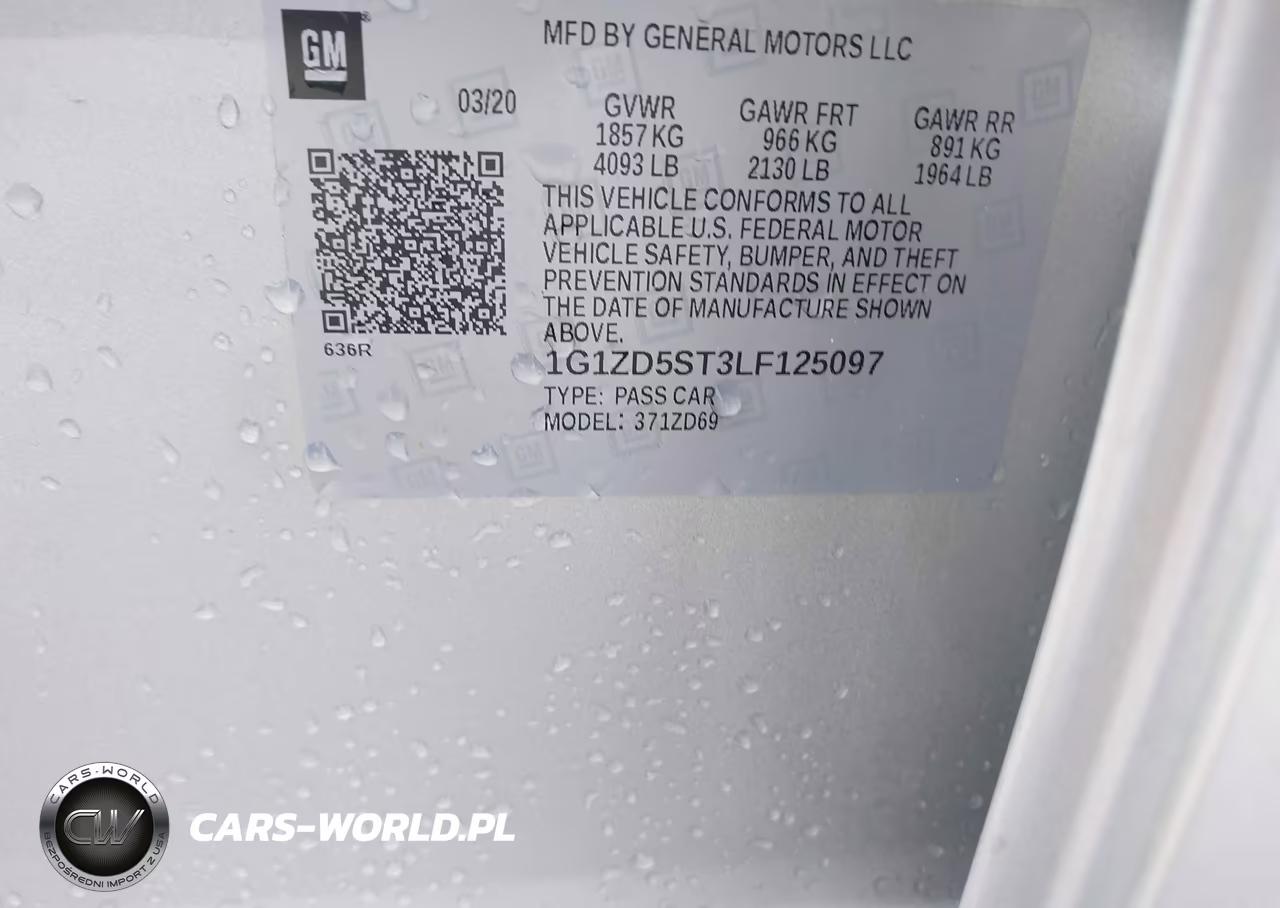2020 Chevrolet Malibu Fwd Lt VIN:1G1ZD5ST3LF125097 - 9