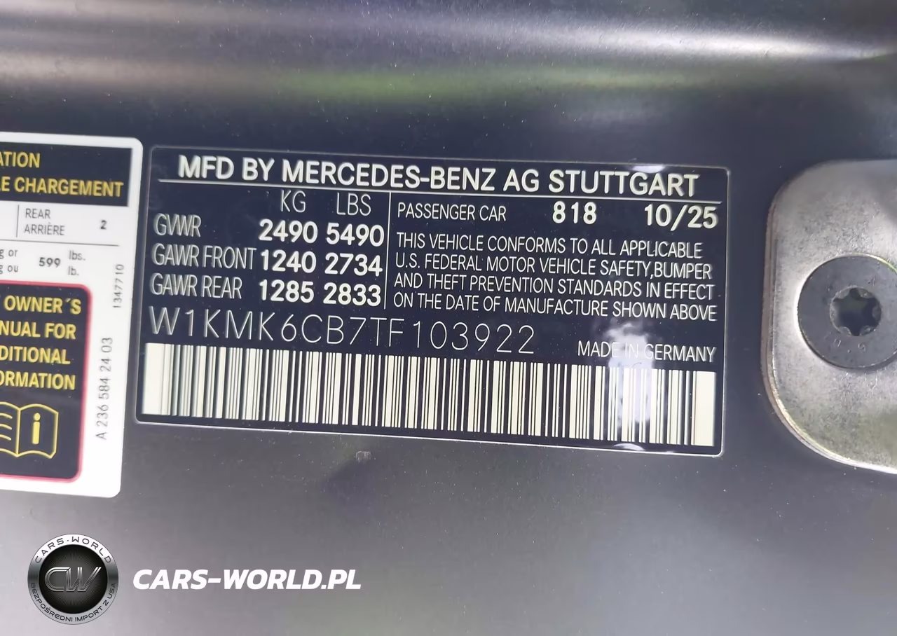 2026 Mercedes-Benz Amg Cle 53 VIN:W1KMK6CB7TF103922 - 9