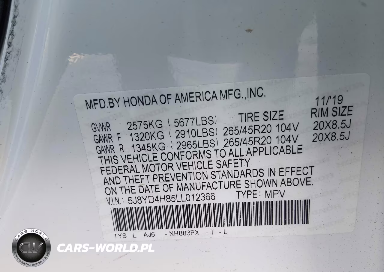 2020 Acura Mdx Advance Package VIN:5J8YD4H85LL012366 - 9