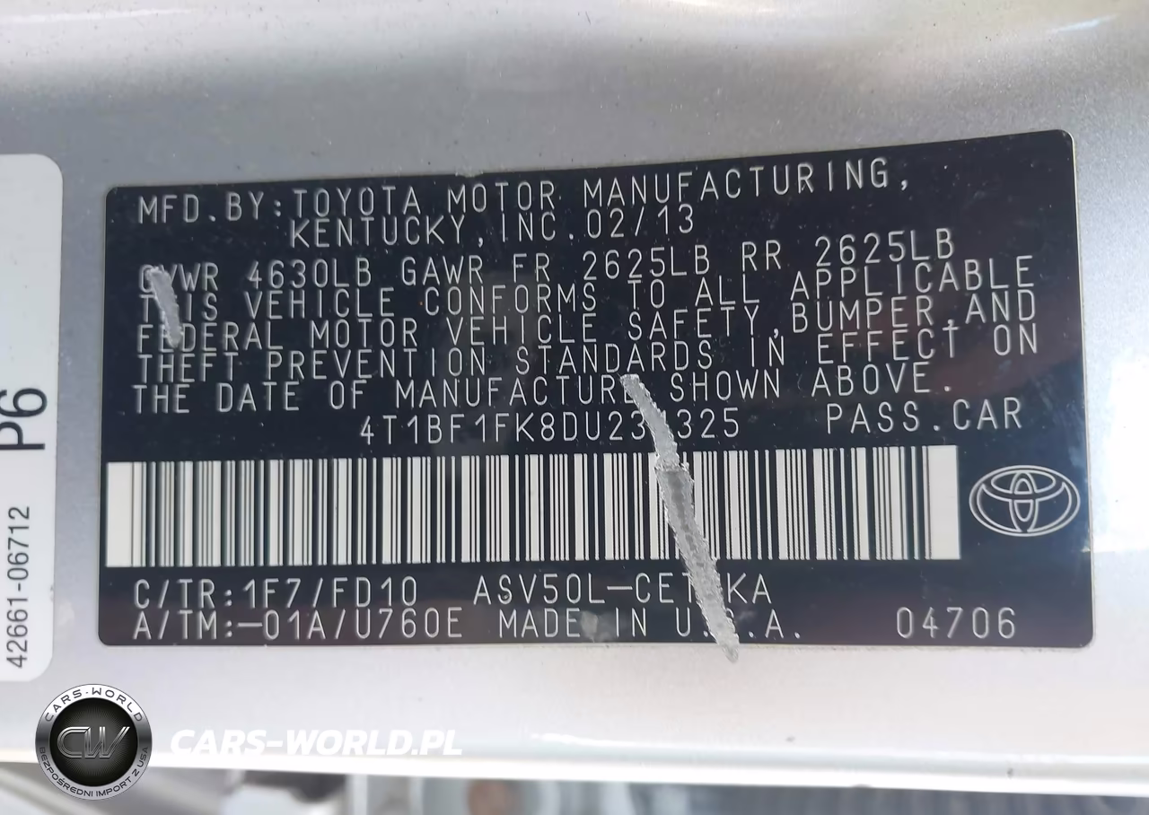 2013 Toyota Camry Le VIN:4T1BF1FK8DU231325 - 9