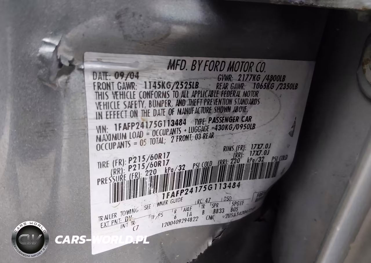 2005 Ford Five Hundred Sel VIN:1FAFP24175G113484 - 9