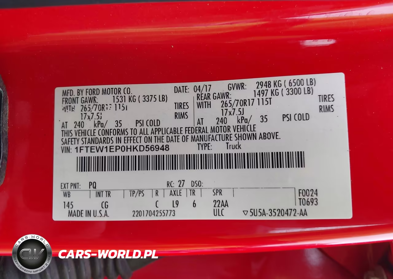 2017 Ford F150 Supercrew VIN:1FTEW1EP0HKD56948 - 9