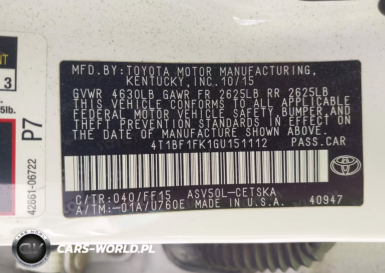 2016 Toyota Camry Se VIN:4T1BF1FK1GU151112 - 9
