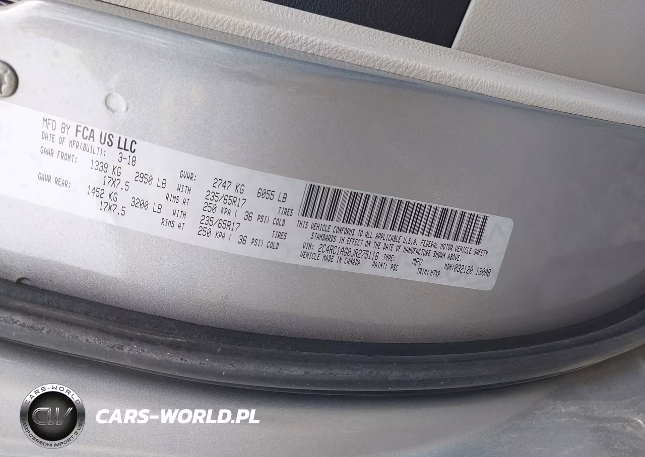 2018 Chrysler Pacifica L VIN:2C4RC1AG0JR275116 - 9
