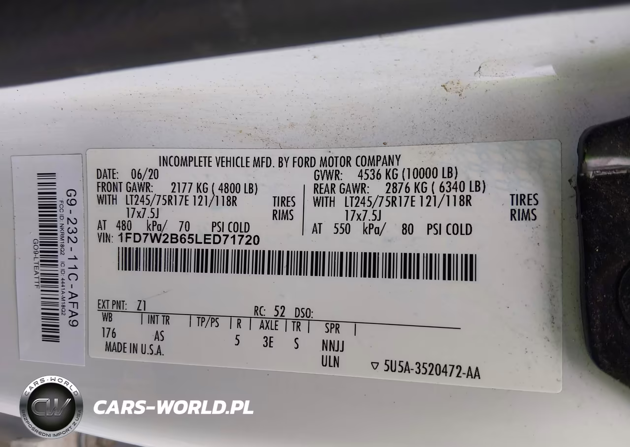 2020 Ford F-250 Xl VIN:1FD7W2B65LED71720 - 9