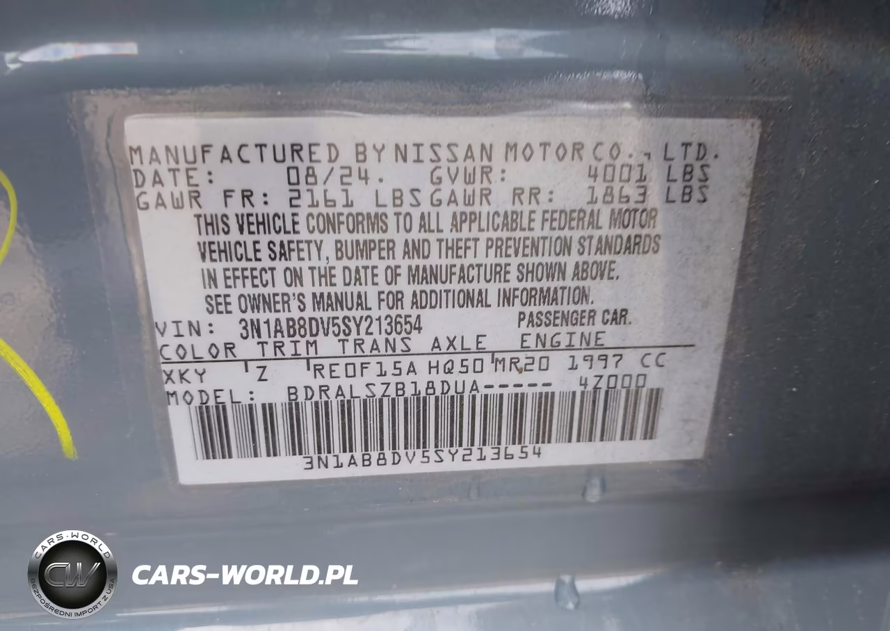 2025 Nissan Sentra Sr VIN:3N1AB8DV5SY213654 - 9