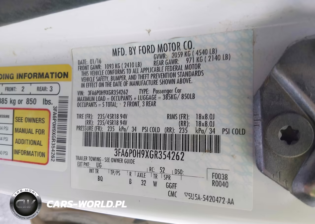 2016 Ford Fusion Se VIN:3FA6P0H9XGR354262 - 9