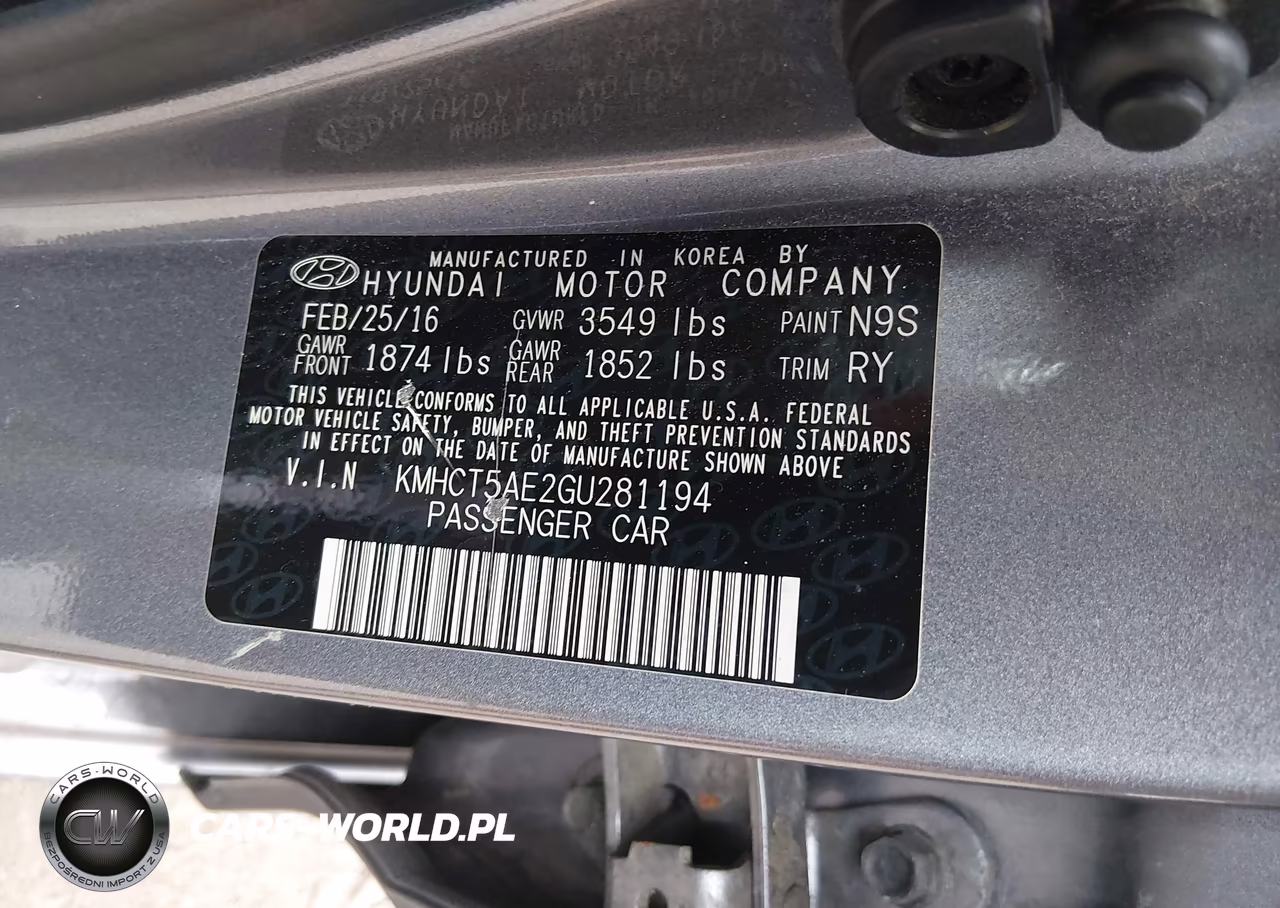 2016 Hyundai Accent Se VIN:KMHCT5AE2GU281194 - 9