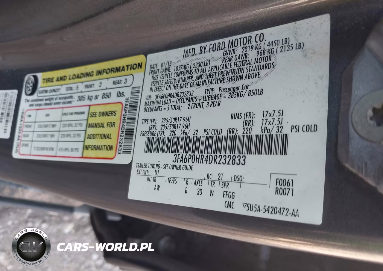 2013 Ford Fusion Se VIN:3FA6P0HR4DR232833 - 9