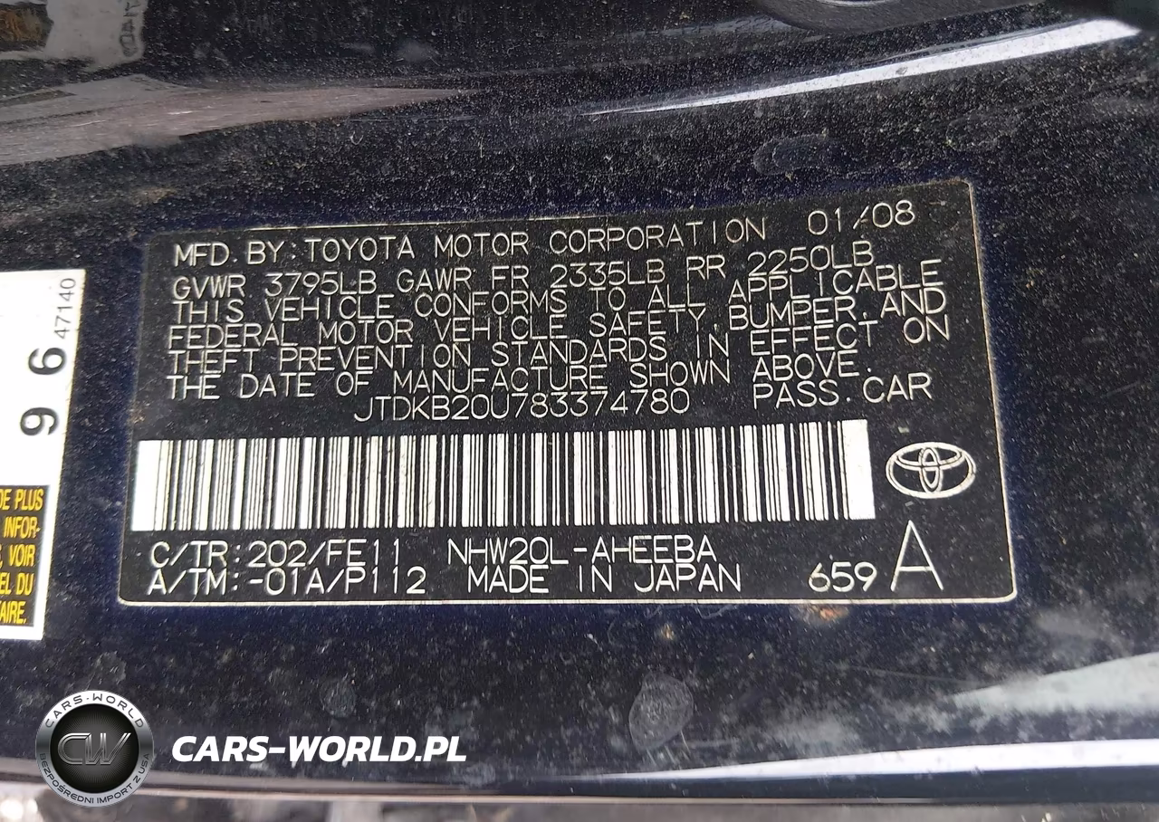 2008 Toyota Prius Touring VIN:JTDKB20U783374780 - 9