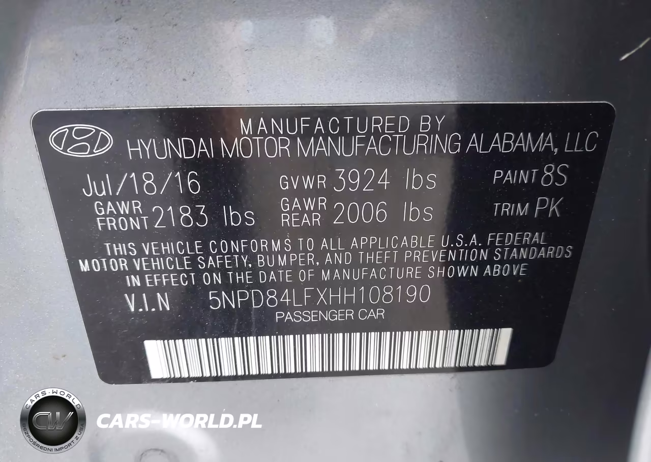 2017 Hyundai Elantra Se VIN:5NPD84LFXHH108190 - 9