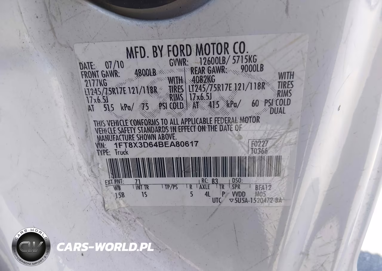 2011 Ford F-350 Xl VIN:1FT8X3D64BEA80617 - 9