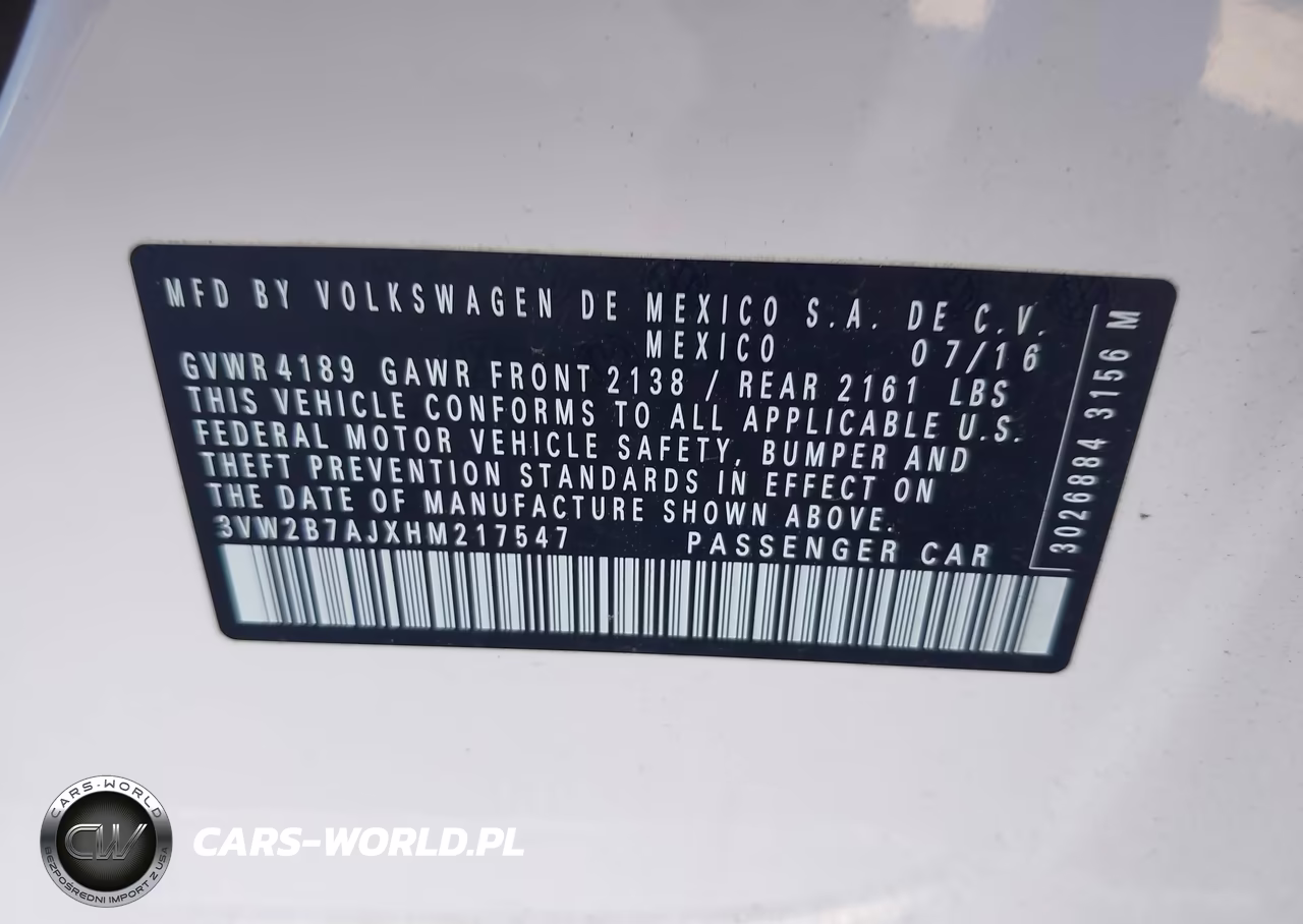 2017 Volkswagen Jetta 1.4T S VIN:3VW2B7AJXHM217547 - 9