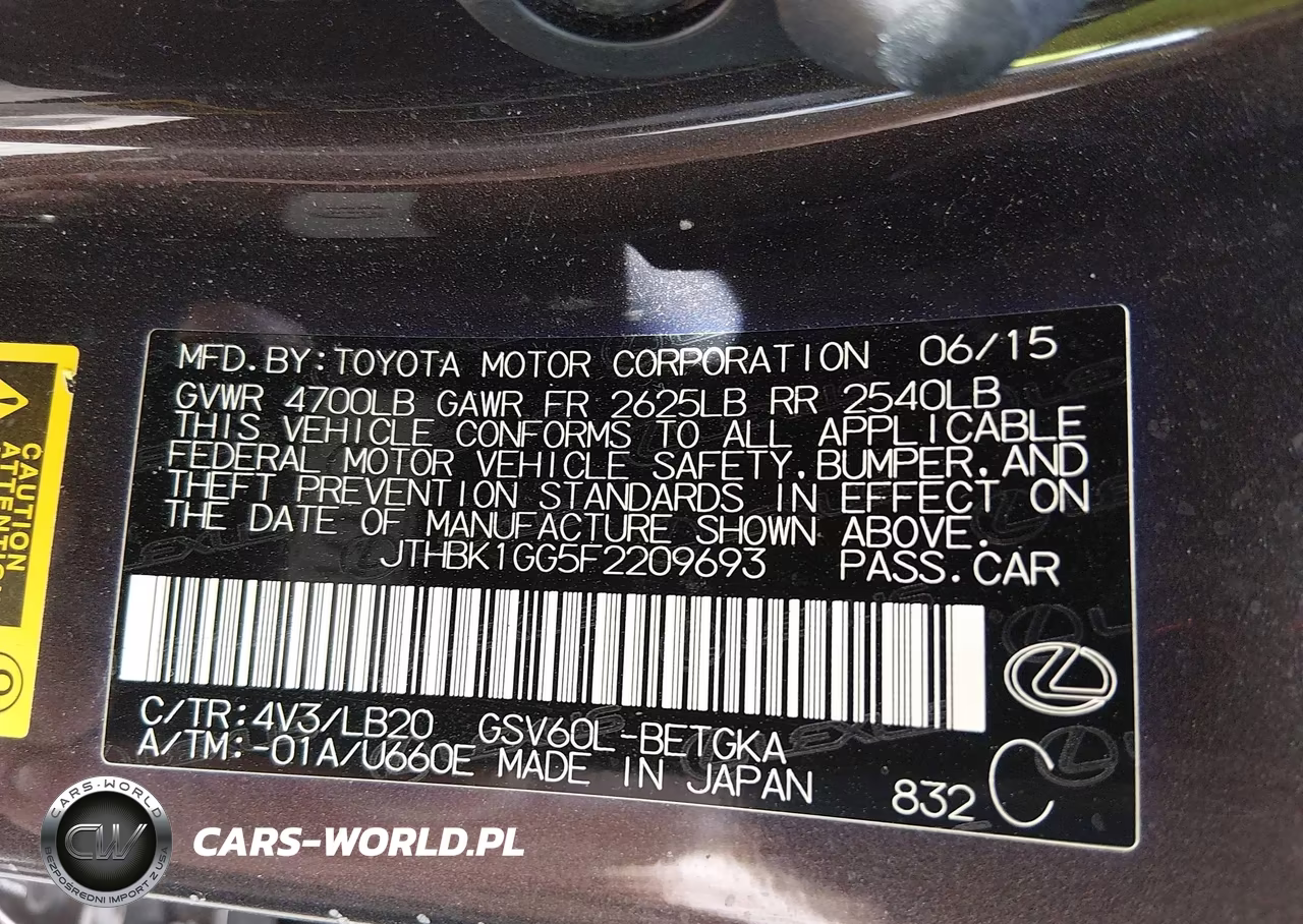2015 Lexus Es 350 VIN:JTHBK1GG5F2209693 - 9