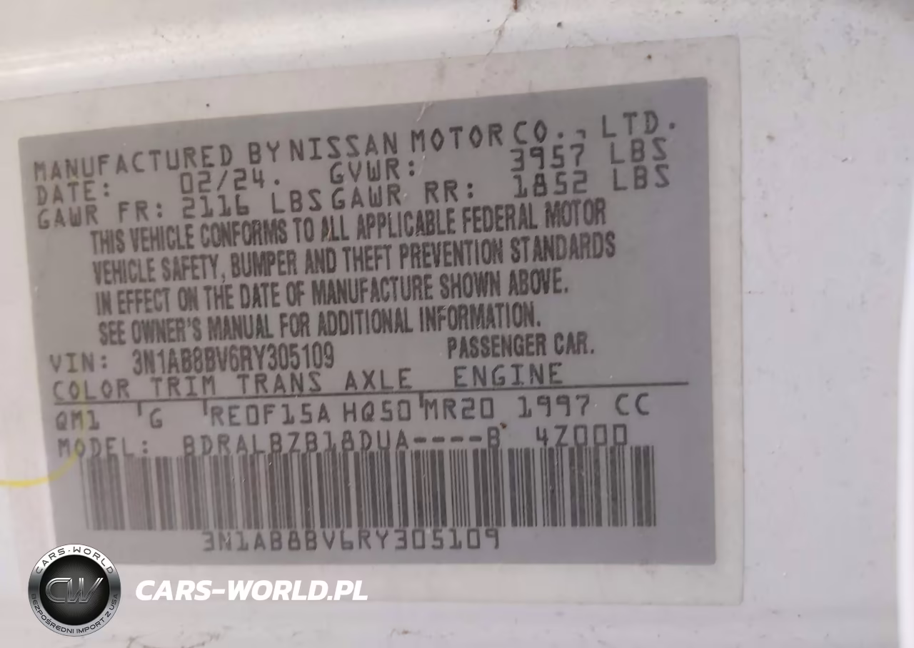 2024 Nissan Sentra S Xtronic Cvt VIN:3N1AB8BV6RY305109 - 9