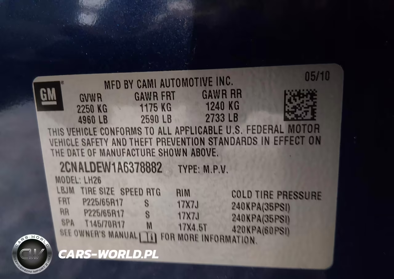 2010 Chevrolet Equinox Lt VIN:2CNALDEW1A6378882 - 9