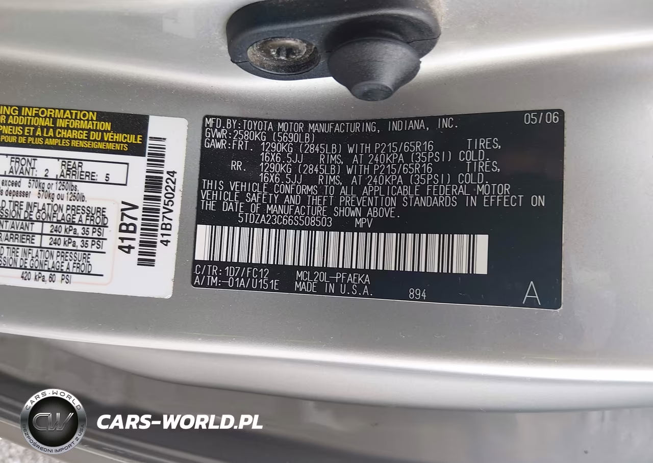 2006 Toyota Sienna Le VIN:5TDZA23C66S508503 - 9