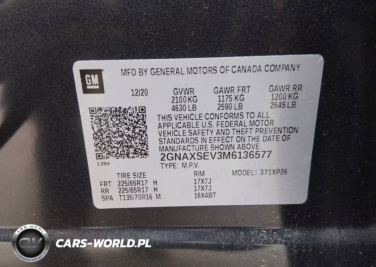 2021 Chevrolet Equinox Awd Ls VIN:2GNAXSEV3M6136577 - 9