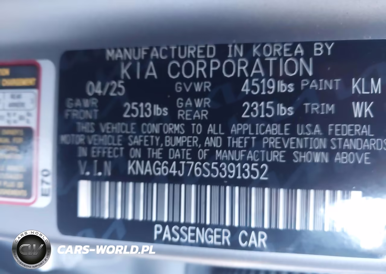 2025 Kia K5 Gt-Line VIN:KNAG64J76S5391352 - 9