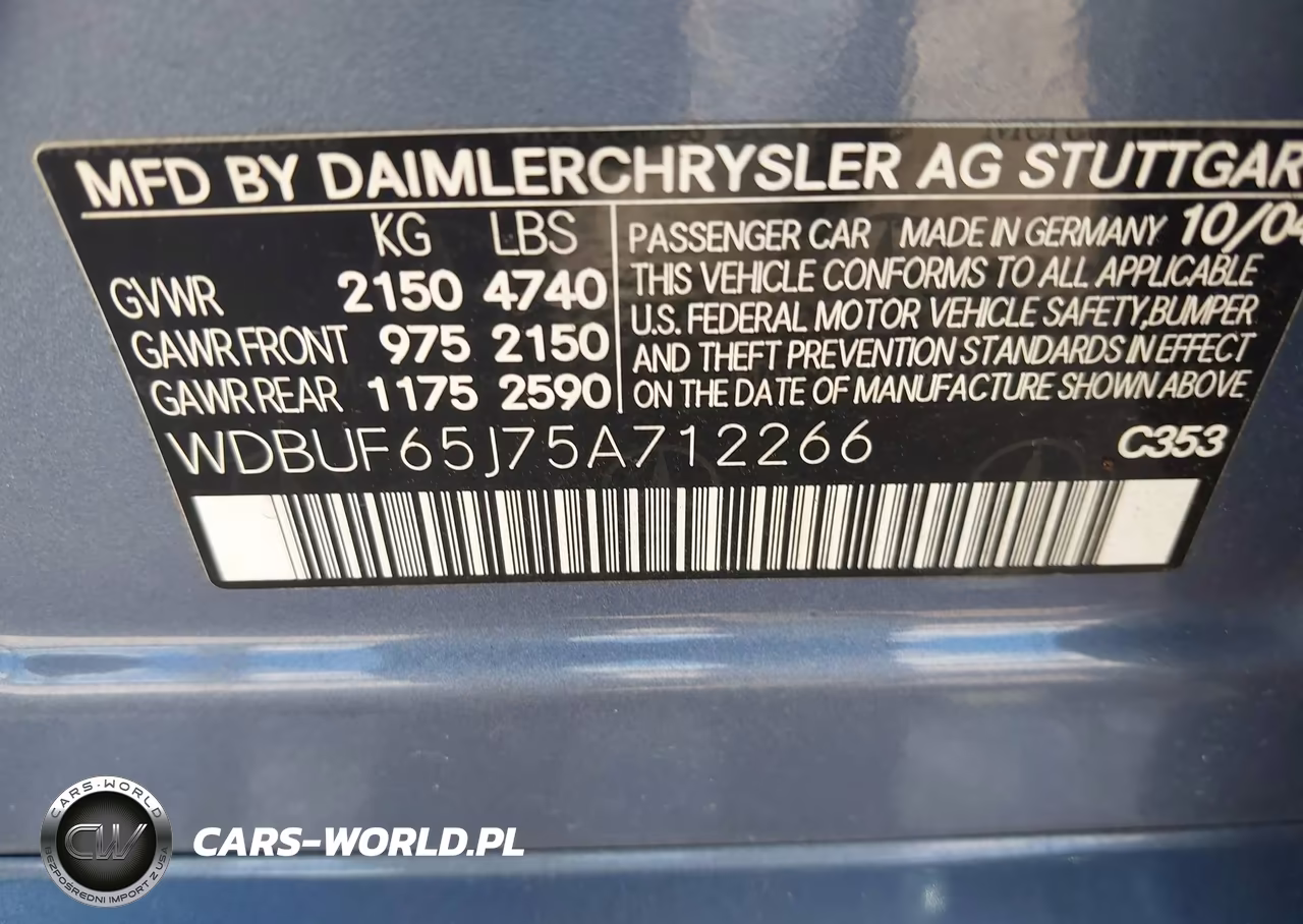2005 Mercedes-Benz E 320 VIN:WDBUF65J75A712266 - 9