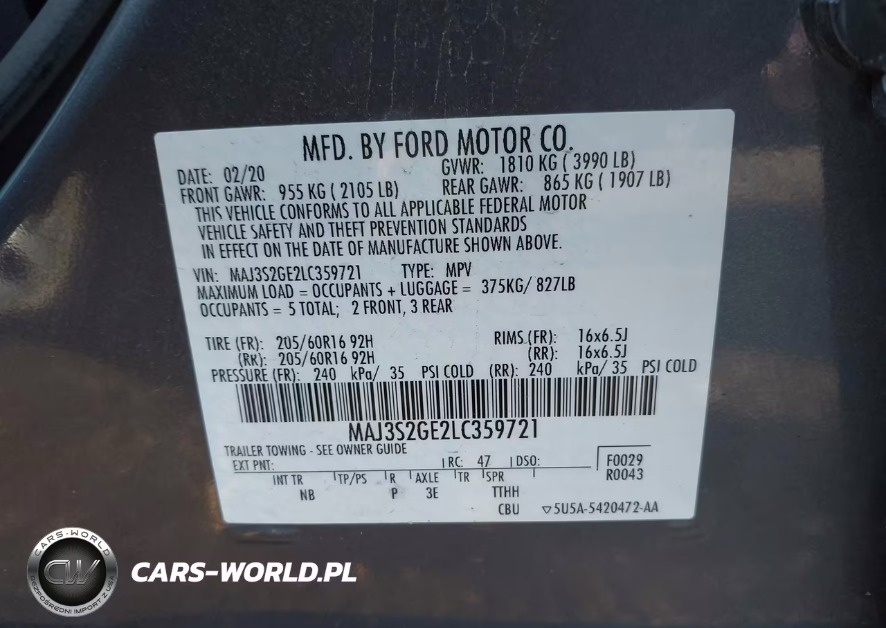 2020 Ford Ecosport Se VIN:MAJ3S2GE2LC359721 - 9