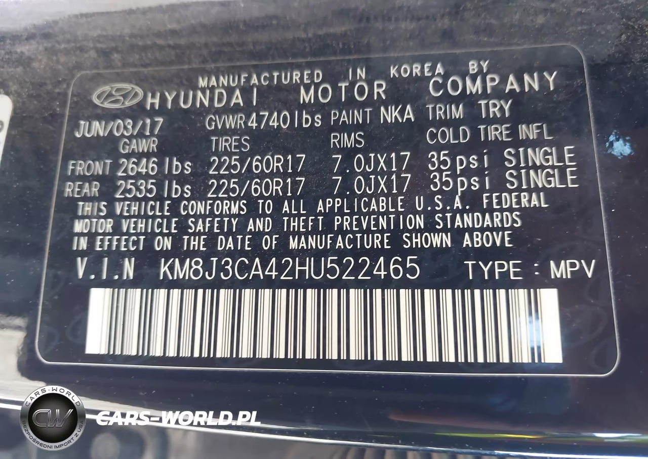 2017 Hyundai Tucson Se-Se Plus VIN:KM8J3CA42HU522465 - 9