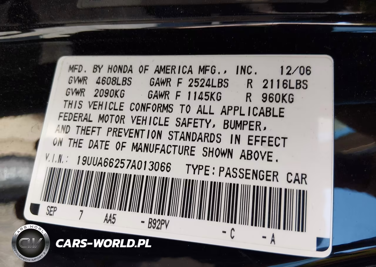 2007 Acura Tl 3.2 VIN:19UUA66257A013066 - 9