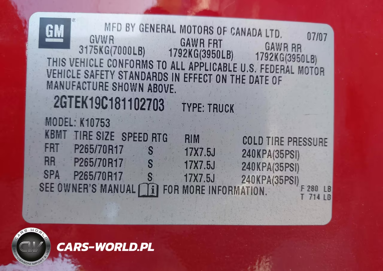 2008 GMC Sierra 1500 Work Truck VIN:2GTEK19C181102703 - 9