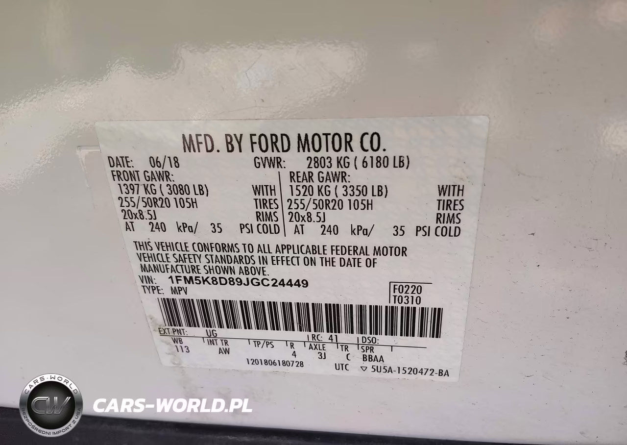 2018 Ford Explorer Xlt VIN:1FM5K8D89JGC24449 - 9