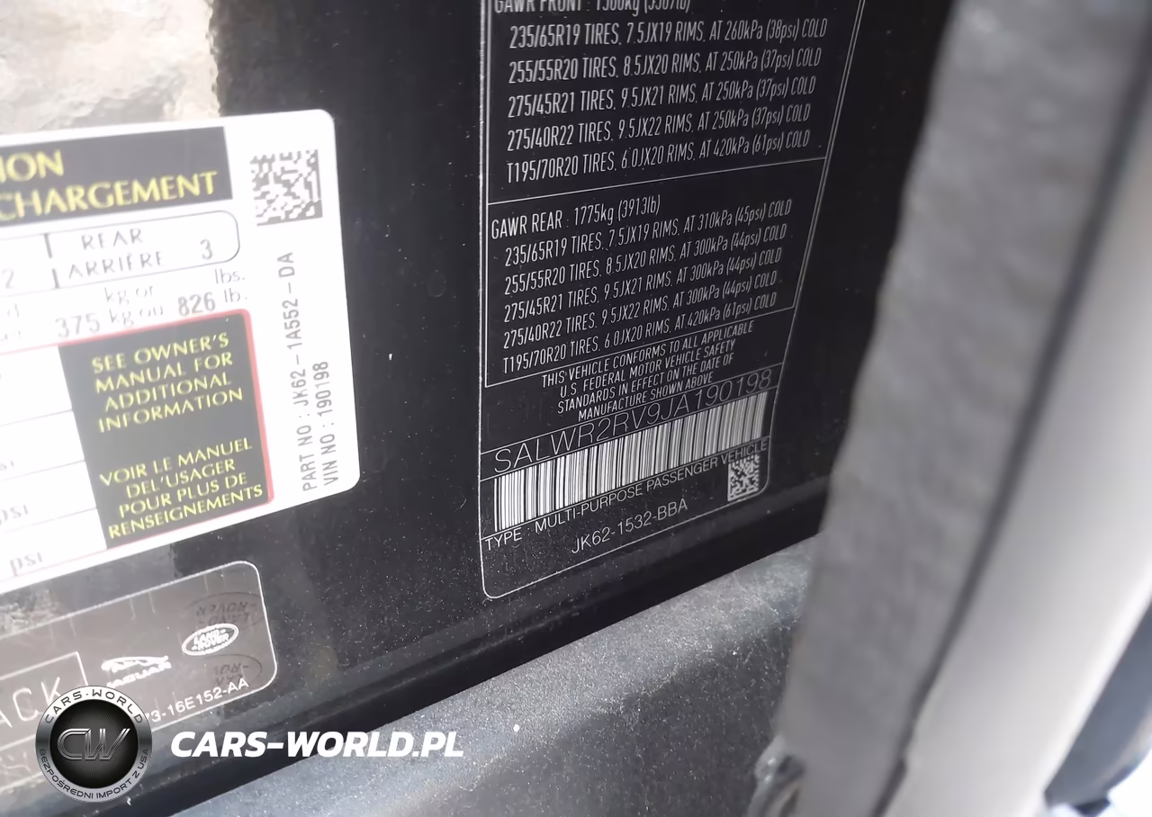 2018 Land Rover Range Rover Sport Hse VIN:SALWR2RV9JA190198 - 9