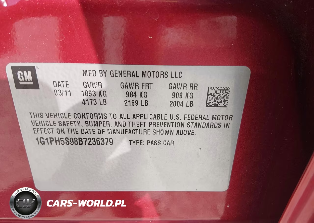 2011 Chevrolet Cruze Ltz VIN:1G1PH5S98B7236379 - 9
