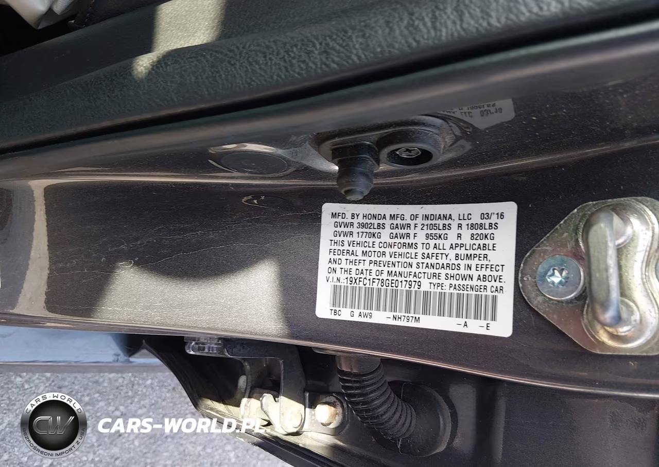2016 Honda Civic Ex-L VIN:19XFC1F78GE017979 - 9