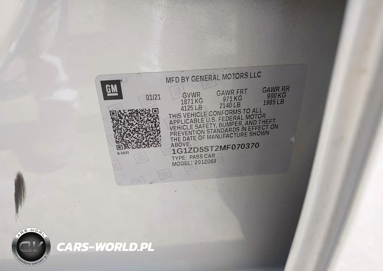 2021 Chevrolet Malibu Fwd Lt VIN:1G1ZD5ST2MF070370 - 9
