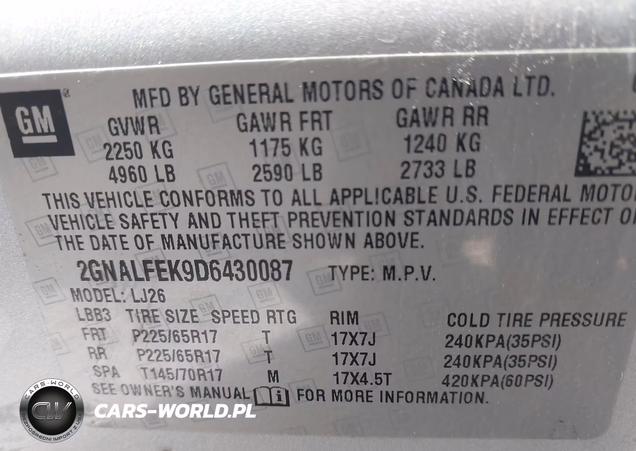 2013 Chevrolet Equinox Ltz VIN:2GNALFEK9D6430087 - 9