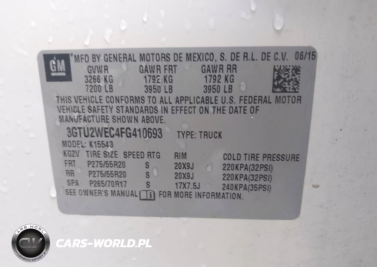 2015 GMC Sierra 1500 Denali VIN:3GTU2WEC4FG410693 - 9