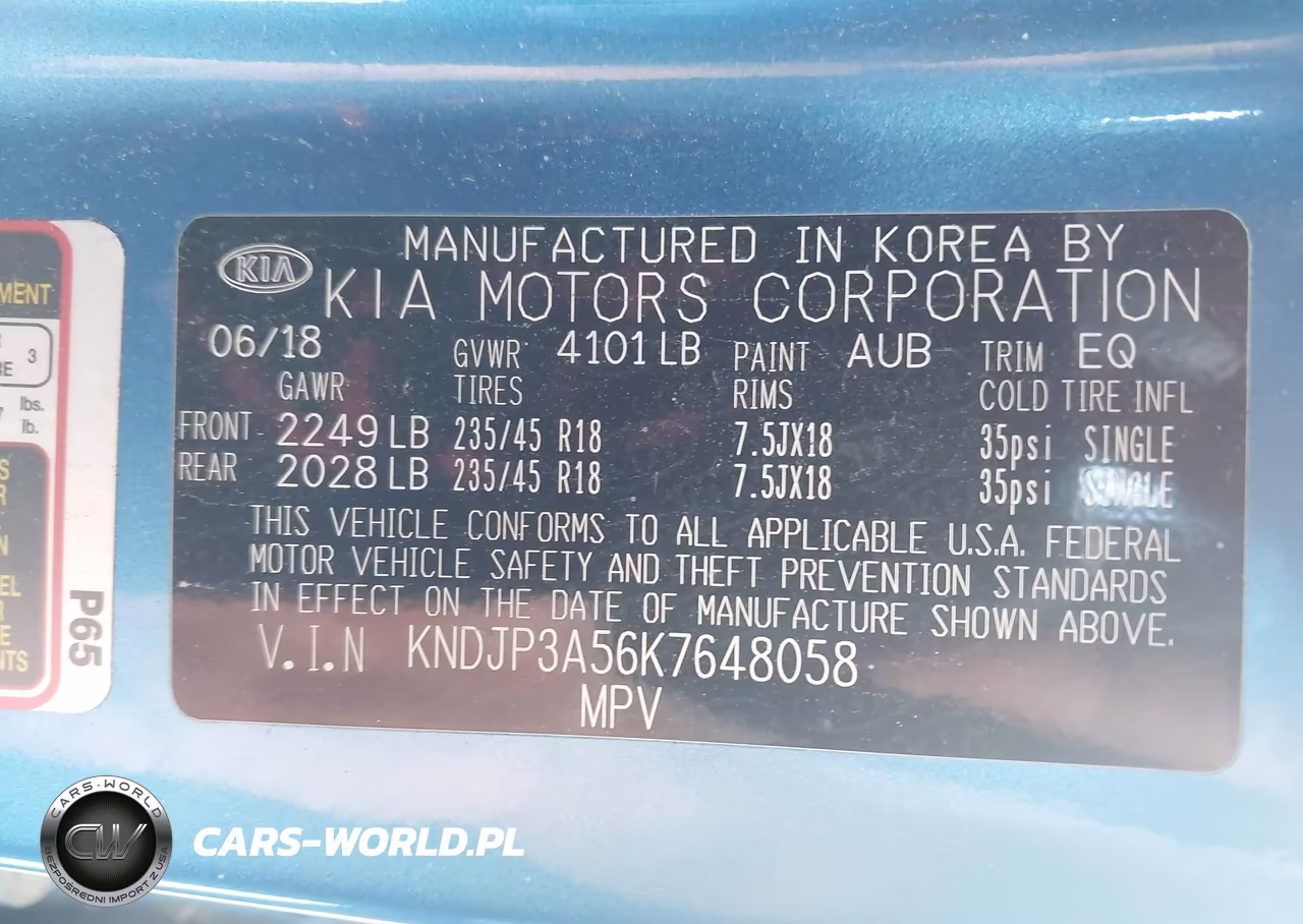2019 Kia Soul + VIN:KNDJP3A56K7648058 - 9