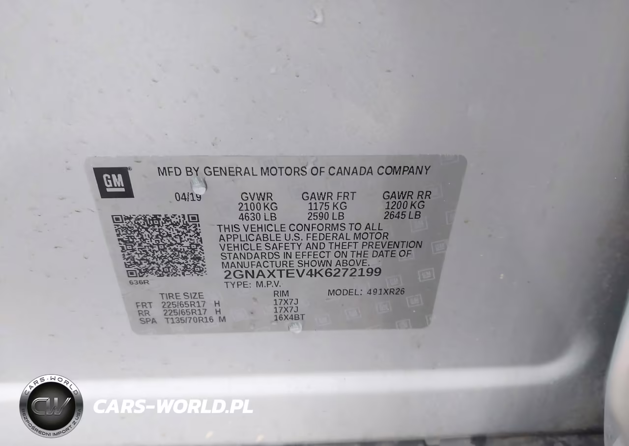 2019 Chevrolet Equinox Lt VIN:2GNAXTEV4K6272199 - 9